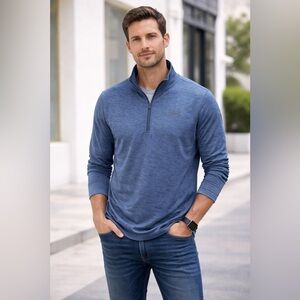 Under Armour Men's Fleece Half Zip Pullover Blue 1357145 Size 2XL